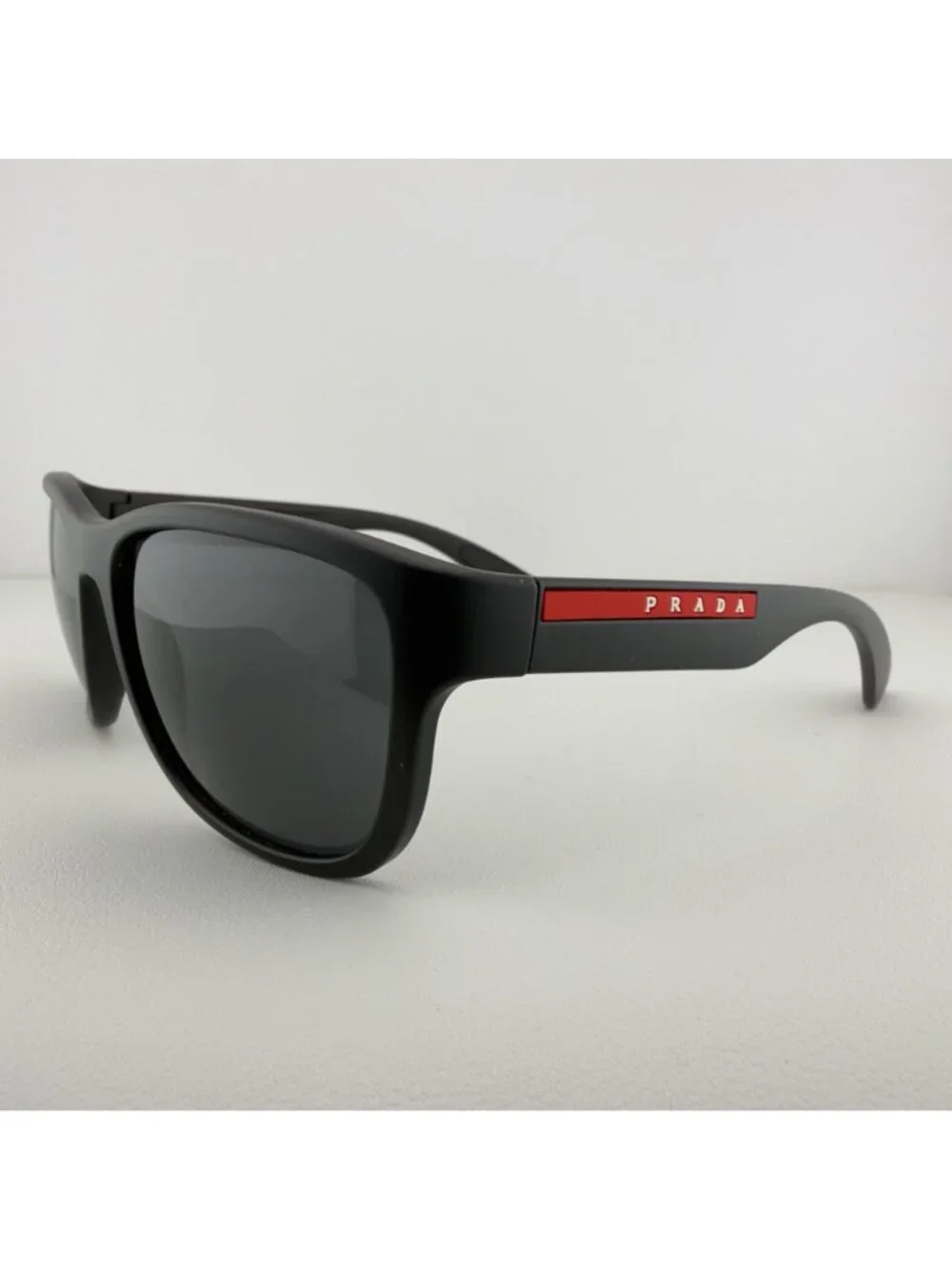 Prada SPS01U Sunglasses Linea Rossa Black Rubber 59 19 145 READ